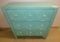 NEW TURQUOISE COLOR COMMODE CABINET
