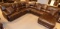AMAZING BROWN LEATHER SECTIONAL - POWER MOTION