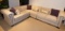 4 PC  DESIGNER LIGHT COLOR FABRIC SECTIONAL