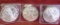 3 SILVER AMERICAN EAGLE DOLLARS