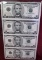 UNCUT SHEET OF 4 $5.00 BILLS