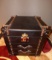 NEW AMAZING GENUINE BLACK LEATHER TRUNK BY ANCORA