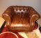 NEW EXCELLENT GENUINE LEATHER ARM CHAIR BY ANCORA