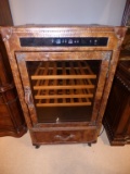 NEW GORGEUS GENUINE LEATHER WINE CABINET BY ANCORA