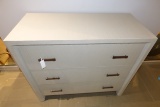 NEW GREY 3 DRAWER DESIGNER COMMODE