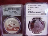 2 GRADED SILVER ROUNDS