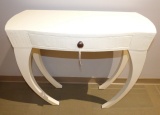 NEW CURVED LEGS WHITE VANITY DESK