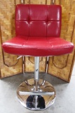 NEW HYDRAULIC BARSTOOL - RED SEATING