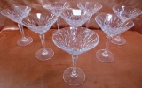 SET OF CRYSTAL MARTINI GLASSES