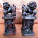 PAIR OF FOO DOGS BOOK ENDS