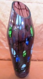 PURPLE ARTGLASS VASE