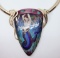 18KT YELLOW GOLD MERMAID ENAMEL PENDANT