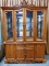 SOLID OAK 2PC AMERICAN MADE CHINA CABINET