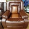 NIB - TWO TONE SMOOTH LEATHER RECLINER