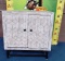 WMC NEW DESIGNER WHITE WASHED 2 DOOR COMMODE CABINET