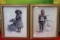 PAIR OF SIGNED JOANNE THOMPSON FRAMED ARTWORK