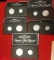 LOT OF 5 SILVER COIN SETS (2 COINS PER SET)
