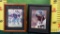 2 SIGNED NFL RAIDERS FRAMED PICTURES