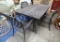 GENTLY USED METAL PATIO TABLE & 4 CHAIRS