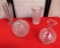 ESTATE LOT OF 4 CRYSTAL VASES