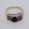 14KT YELLOW GOLD RUBY AND DIAMOND RING