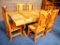 SLEEK RUSTIC COUNTRY STYLE TABLE & 6 CHAIRS