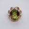 14KT YELLOW GOLD PERIDOT RING