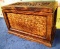 GORGEOUS HEAVILY CARVED ELEPHANT LINEN CHEST