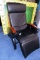 SMOOTH BLACK LEATHER MASSAGE CHAIR