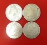 LOT OF 4 MORGAN SILVER DOLLARS  (#3)