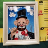 RED SKELTON DOUBLE SIGNED ARTWORK ON CERAMIC