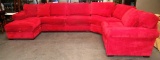 BEAUTIFUL RED SECTIONAL SOFA W/ CHAISE