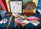 DECORATIVE ASIAN FANS & OTHER COLLECTIBLES