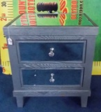 NEW WMC MIRRORED 2 DRAWER NIGHTSTAND