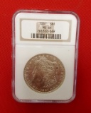 1887 MS64 SILVER GRADED MORGAN COIN