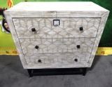 NEW DESIGNER 3 DRAWER WOOD CHEST (460.00)