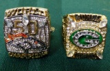 2 REPLICA NFL SUPERBOWL RINGS