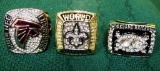 3 REPLICA NFL SUPERBOWL RINGS