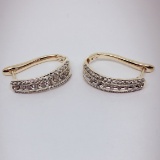 10KT YELLOW GOLD DIAMOND EARRINGS