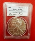 2003 MS69 AMERICAN EAGLE GRADED SILVER COIN