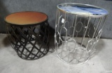 PAIR OF NEW ROUND END TABLES (375.00)