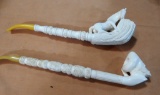 PAIR OF NEW MEERSCHAUM PIPES