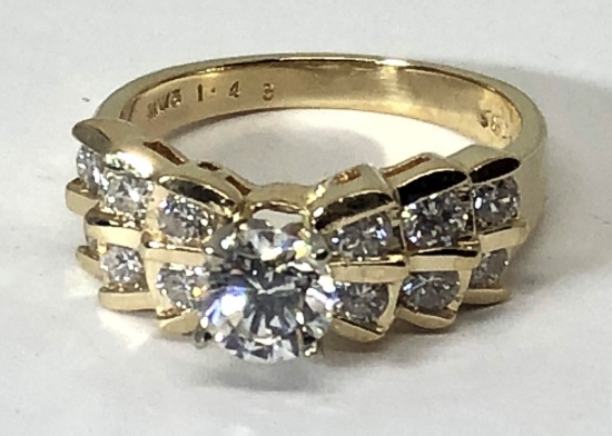 14KT YELLOW GOLD DIAMOND RING