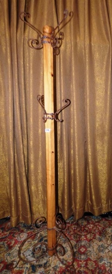 COAT RACK - WOOD & METAL