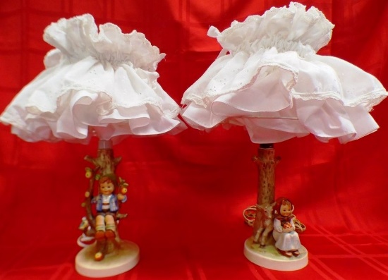PAIR OF MATCHING WESTERN GERMANY GOEBEL LAMPS