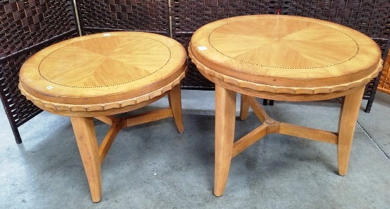 (2) ROUND END TABLES - LIKE NEW CONDITION