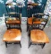 SET OF FOUR MATCHING TWO TONE CHAIRS