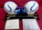 PAIR OF SIGNED HELMETS FROM COLTS WITH CERTIFICATES