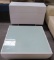 (3) DRAWER COMMODE CHEST AND FROSTED GLASS TOP COFFEE TABLE