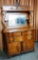 ANTIQUE OAK SIDEBOARD WITH MIRROR